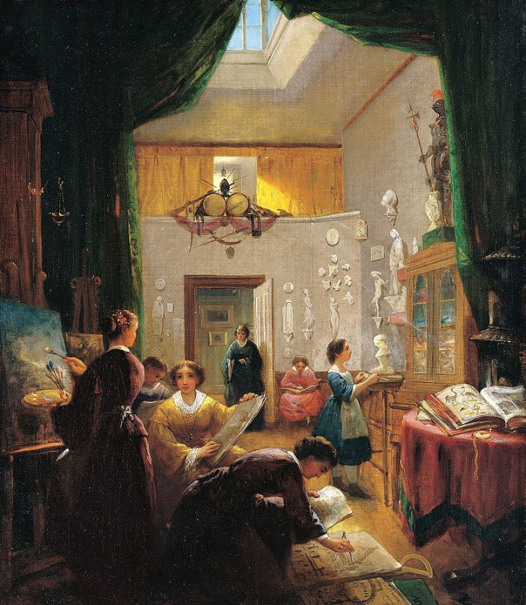 Women atelier class by Louis Lang