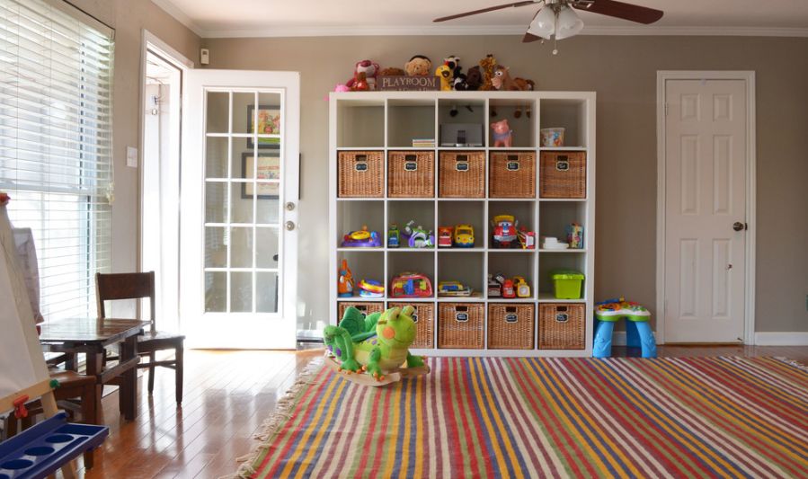 Ikea Expedit toys area for storage