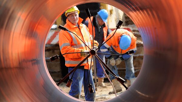 Сварка труб на строительстве газопровода в Германии