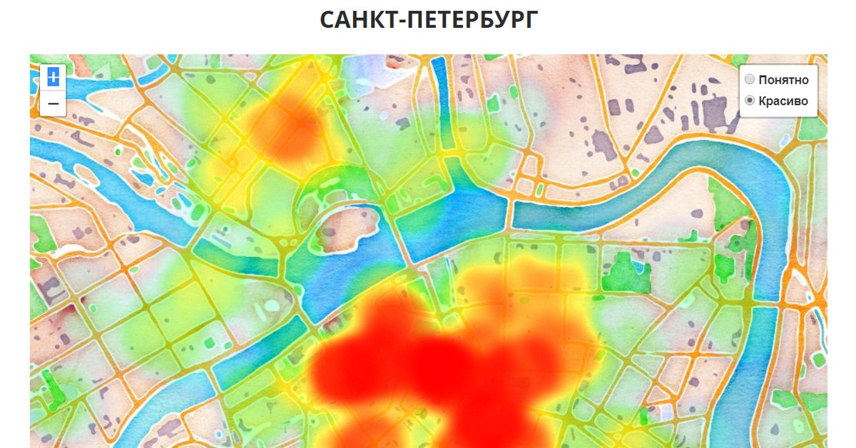 Тепловая карта пешеходного трафика москвы