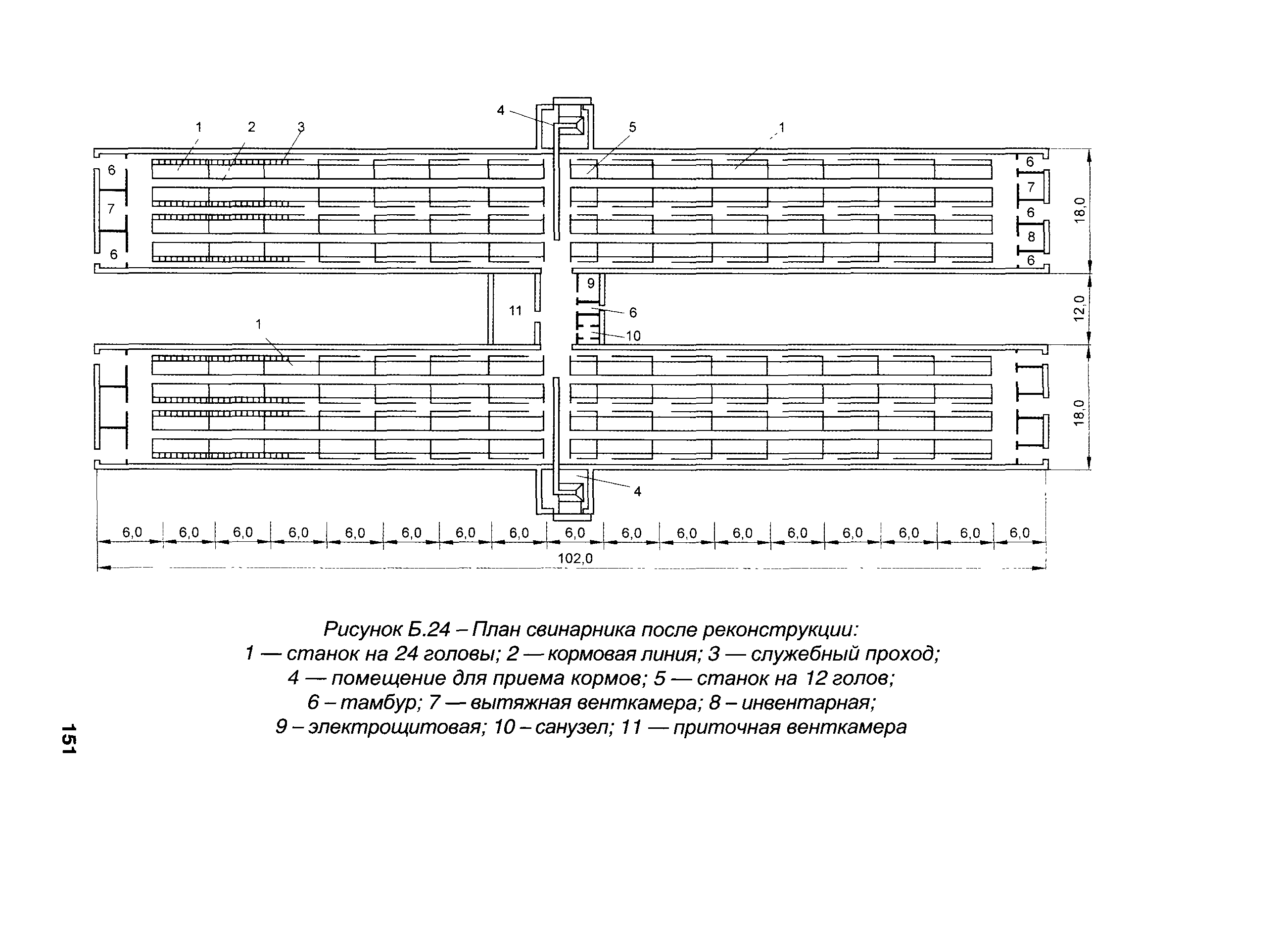 Проект свинофермы на 300 голов чертежи