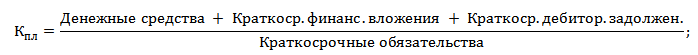 Коэффициент промежуточной платежеспособности