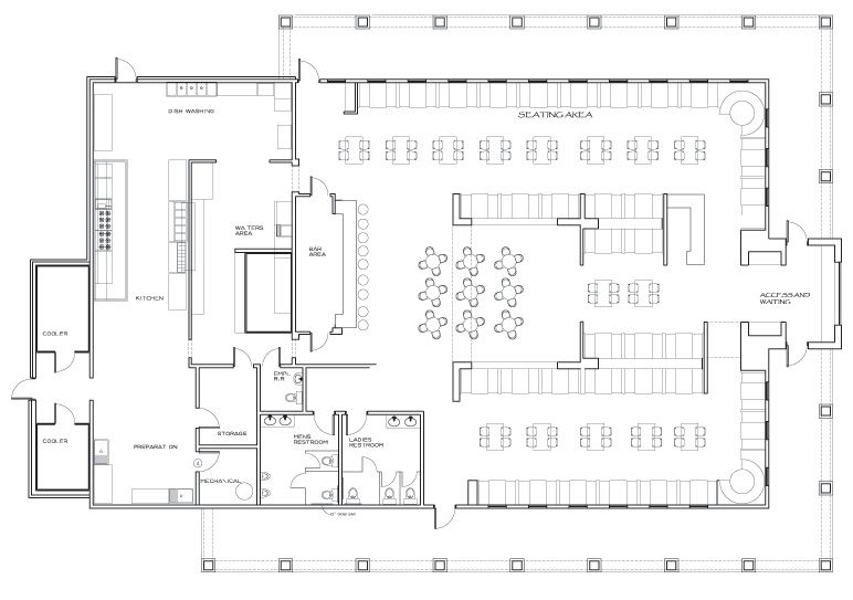 Чертежи кафе на 150 мест чертежи