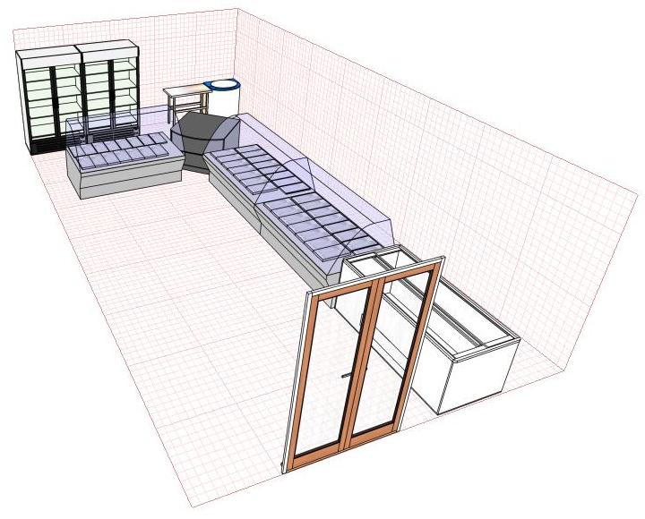 Дизайн проект продуктового магазина с расстановкой оборудования