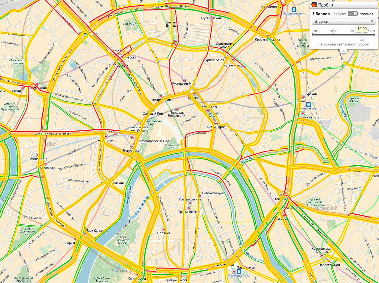 Карта пешеходного трафика москва