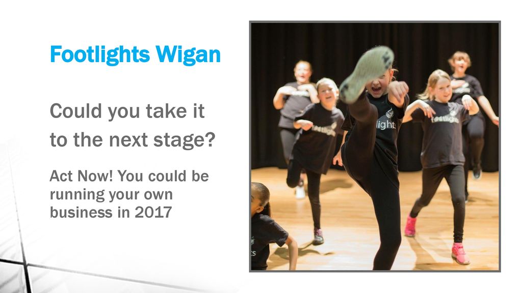 Footlights Wigan Could you take it to the next stage