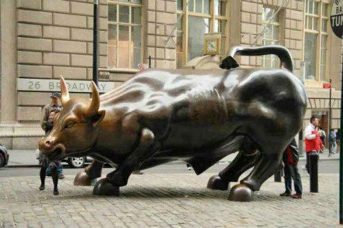статуя быка в нью-йорке